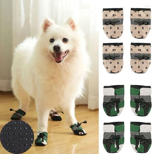 Vestuário para cães Pet antiderrapante sapatos de sola macia confortável respirável impermeável resistente ao desgaste reflexivo capa de pé casual interior