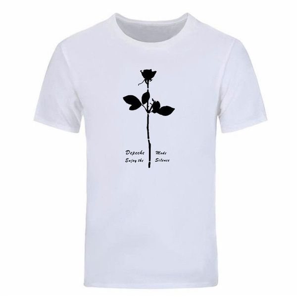 Depeche Mode Camiseta Aproveite o Silêncio Camisetas Homens Manga Curta Algodão Tops Camiseta Masculina Moda Verão Camisetas DIY-0334D256i