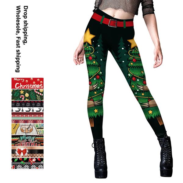Damen-Leggings „Youre My Secret“, Damen-Weihnachtsgürtel, 3D-Druck, Herbst-Winter-Weihnachtsbaum-Muster, schmal, elastisch, hohe Taille, schmale Leggins 231018