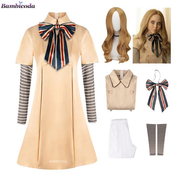 Mädchenkleider MEGAN Cosplay Kleid für Kinder Mädchen Frauen AI Doll Robots Megan Kleider Uniform Zweitausenddreiundzwanzig Halloween-Kostüme 231017