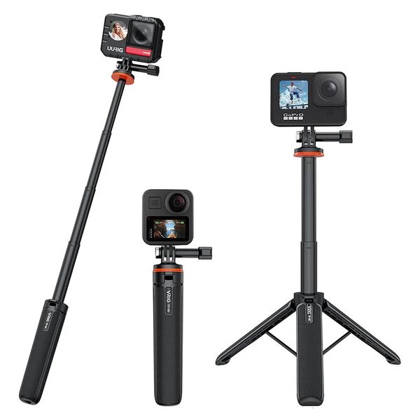 Treppiedi in alluminio estendi selfie stick treppiede mini portatile Vlog per Gopro Hero 12 11 10 9 8 7 6 Osmo Action Insta 360 One R X3 231018