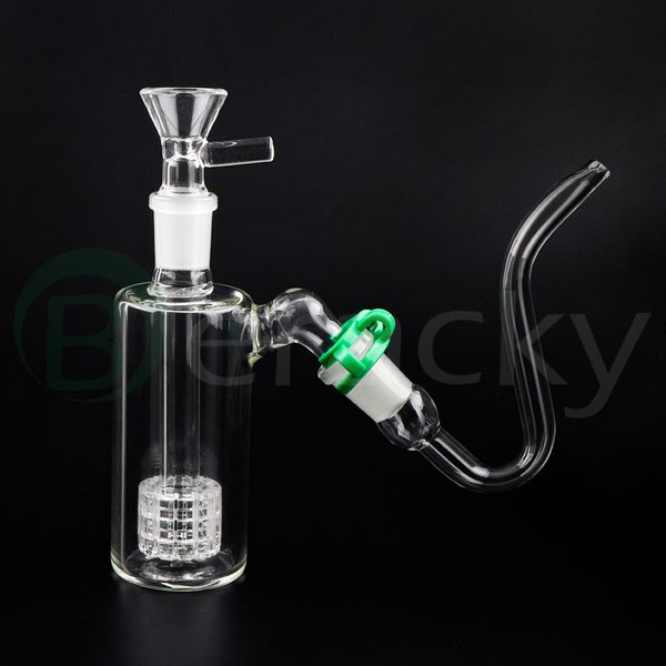 Nuovo 14mm 18mm Matrix Perc Glass Ash Catcher Bubbler con ganci a J Adattatore J ganci Tubi di vetro e ciotola di vetro Kit narghilè per fumare