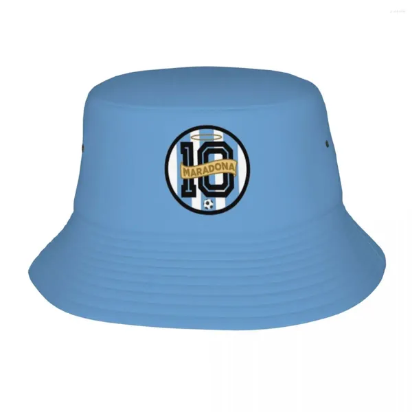 Berets El Diego 10 Bucket Hat Beach Hatwear Mercadoria Argentina Futebol Lenda Pescador Caps para Camping Mulheres Ispoti Cap