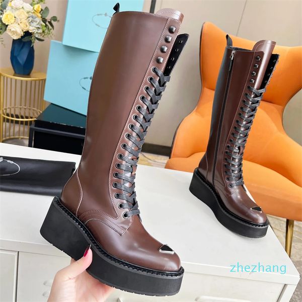 2023 designer botas de neve feminino clássico invertido botas de inverno designer couro preto marrom 2 cores opcional longo