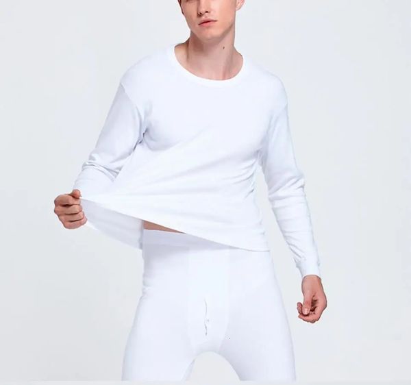 Mens Roupa Interior Térmica Homens Conjuntos de Algodão Thermo Long Johns Roupas de Inverno Quente Corpo Top Buttoms 231018