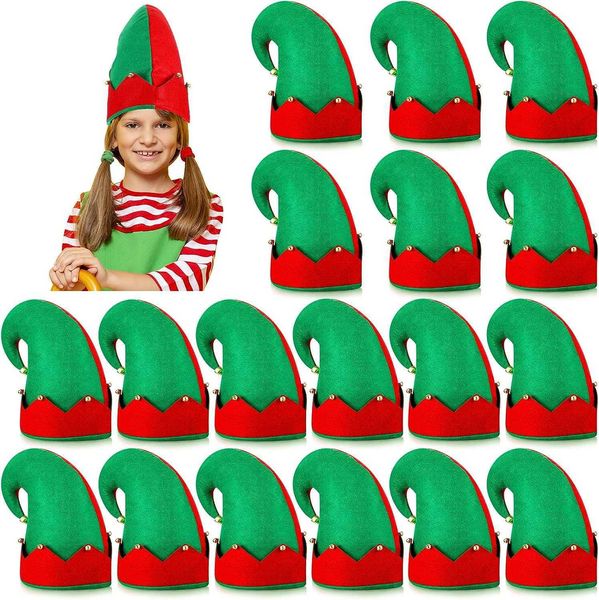 Natal elfo chapéu de feltro crianças adulto papai noel elfo chapéu de natal elf roupas chapéu acessórios