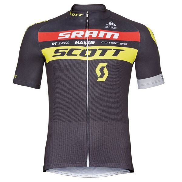 Maglia da ciclismo Team SCOTT SRAM uniforme da ciclismo e pantaloncini/pantaloni imbottiti Roupas Bicicleta Tute da gara nere a maniche corte