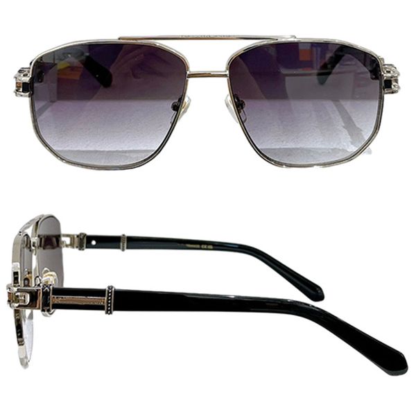 Квадратные солнцезащитные очки-талисман Z2032E Дизайнерские роскошные благородные мужские и женские металлические оправы с гравировкой градиента Lunettes de Soleil Ремень для отдыха вождения в оригинальной коробке
