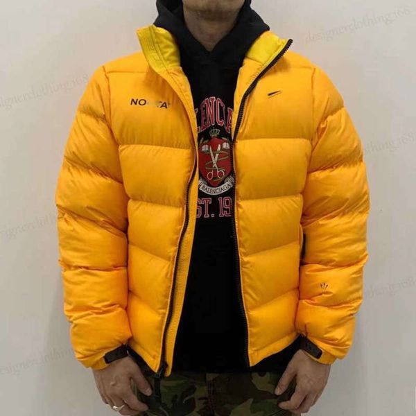 Homens Down Parkas Nocta Designer Down Jacket Voltar Logotipo 3D Engrossado Pão Puffer Jaquetas Homens e Mulheres Moda Casacos Quentes Amarelo Preto