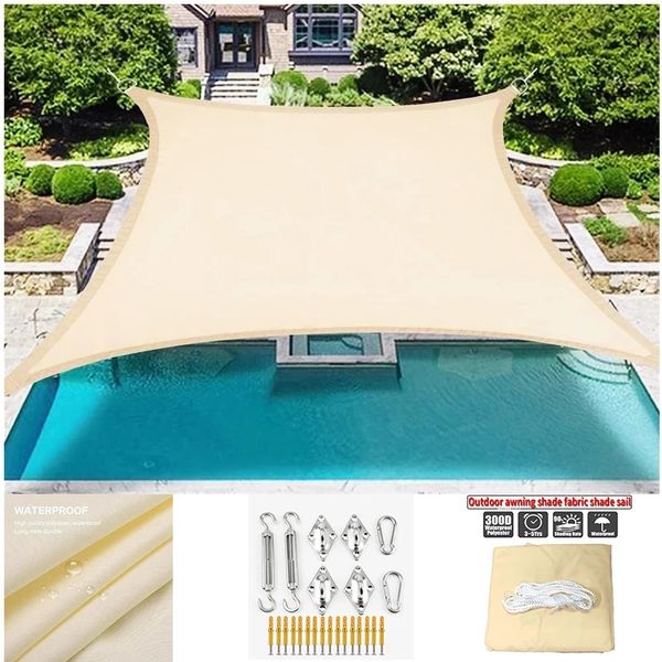 Tendas e abrigos Toldo externo Toldo à prova d'água vela de sombra Toldo de jardim Toldo de lona para carro Toldo retangular para piscina Sombra vela 231018