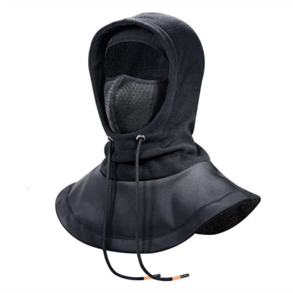 Moda máscaras faciais pescoço gaiter motocicleta inverno ciclismo máscara pescoço mais quente capuz velo térmico manter quente à prova de vento balaclava esqui máscara facial completa chapéu headwear 231017