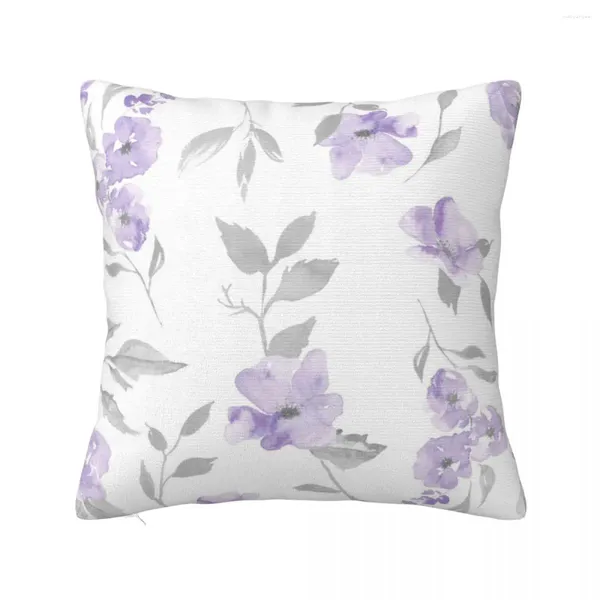 Cópia de travesseiro de lavanda e cinza claro floral lance s para fronhas de sofá cama anime