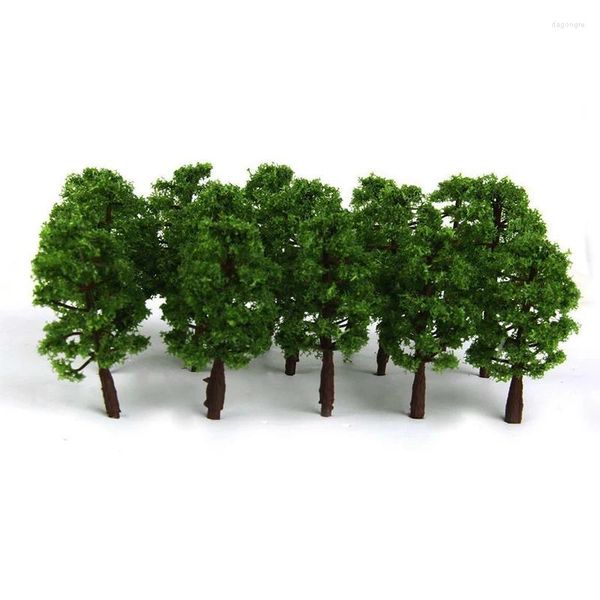 Flores decorativas 20 peças modelo de árvores 8cm mini micro paisagem decoração trem layout acessórios diy decoração de jardim de plástico brinquedos infantis