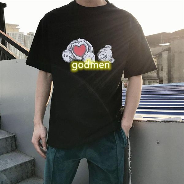 Mode-Design Bär gedruckt schwarzes T-Shirt Mann Frau Sommer T-Shirts Herren Schwarz Weiß Kurzarm Polos Kleidung Größe S-XL275d