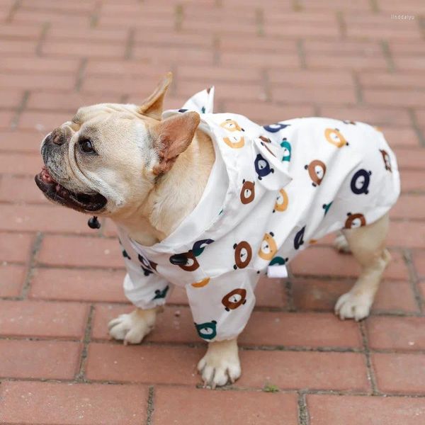 Köpek giyim fadou yağmurluk köpek su geçirmez ayı giysileri bahar ve sonbahar ince yaz küçük şemsiye