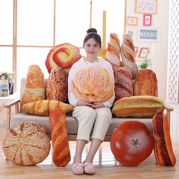 Cuscini peluche Cuscini creativi simulativi peluche pane hamburger forma cuscino cibo divertente pisolino cuscino e cuscino giocattolo per bambini regalo di compleanno 50 cm / 55 cm 231017
