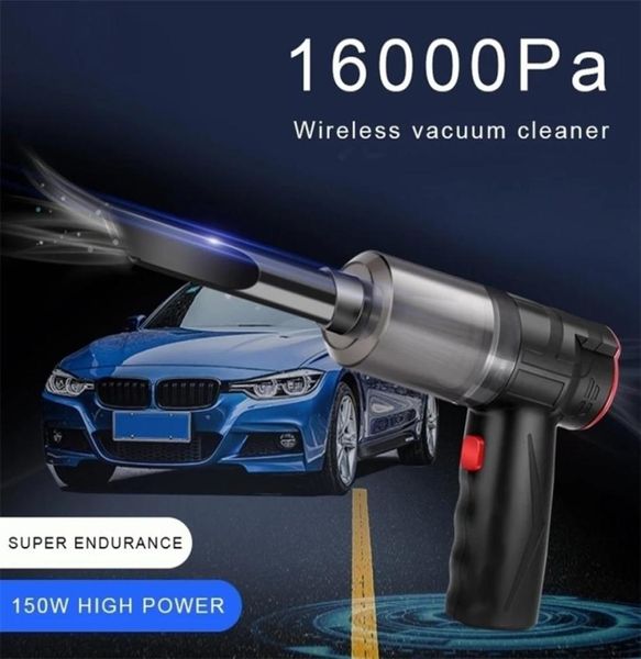 Robot elettronici Aspirapolvere portatile wireless portatile 16000Pa Strumenti di pulizia per auto Aspirapolvere domestico a forte aspirazione e9630094