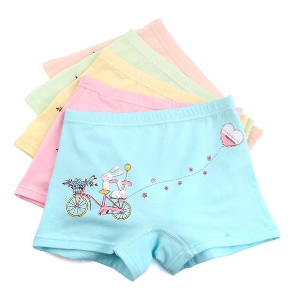 Höschen Höschen 5 Teile/los Unterhosen Slips Mädchen Nette Unterwäsche Säugling Boxer Shorts Baumwolle Cartoon Teenager Unterwäschepantiespantie Dhm0W