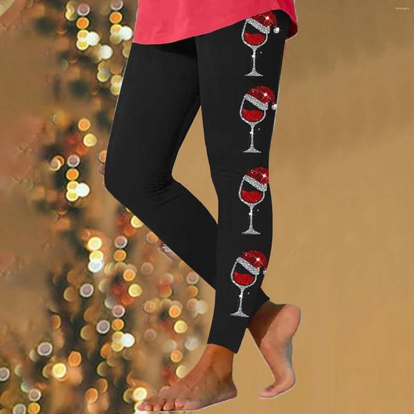 Leggings femininas calças natal impresso estiramento longo inverno para mulheres com bolsos roupas confortáveis para maternidade