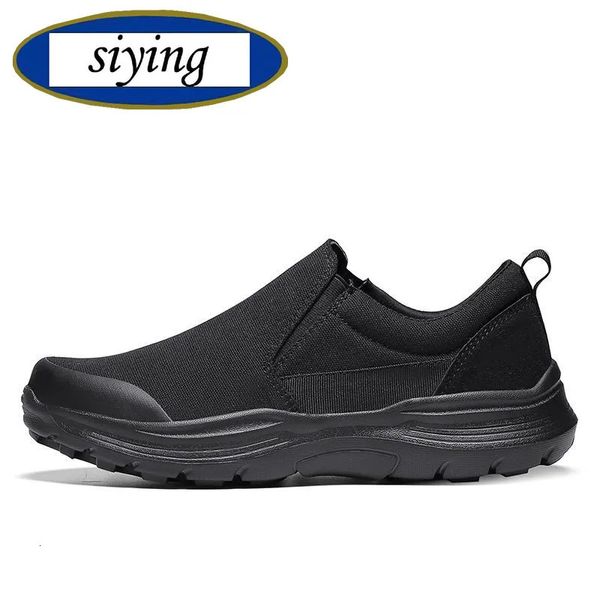 Sapatos de vestido homens andando tênis planos ao ar livre leve confortável forro de algodão retro casual moda lona respirável mocassins 231017