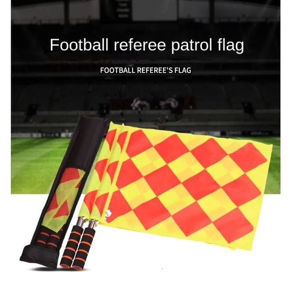 Guanti sportivi Set da 2 pezzi Calcio Elettronico Patrol Flag Arbitro Partita di calcio Attrezzatura per l'emissione delle mani 231017