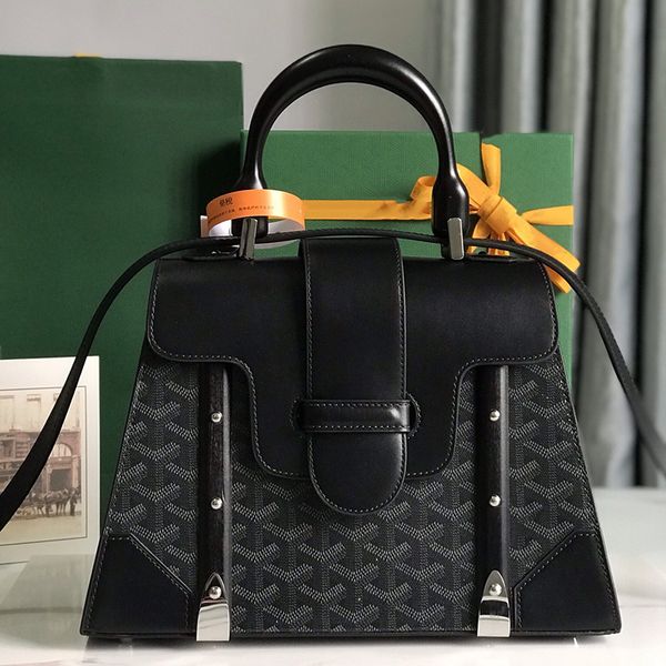 Designer de luxo sacola saigon pm bolsa de ombro moda gey preto houndstooth bezerro liso faia lidar com qualidade superior senhora crossbody sacos pequena bolsa com caixa