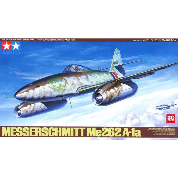 Uçak Modle Tamiya 61087 Plastik Model 1/48 Ölçekli Messerschmitt Me262 Yetişkinler için A-1A Uçak Model Kitleri Model Hobi Koleksiyonu DIY 231017