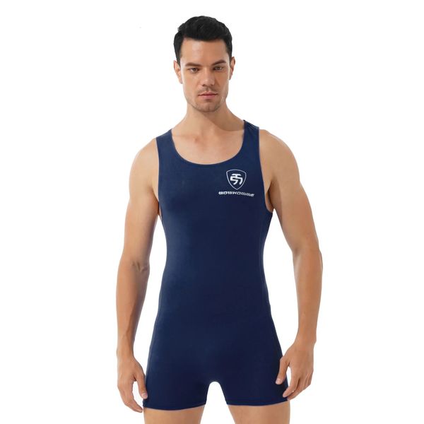 Taillen-Bauchformer für Herren, Rundhalsausschnitt, ärmellos, Workout-Sport-Body, athletischer Wrestling-Boxer-Overall, Trikot, Nachtwäsche, männliches Body-Shaper-Kostüm 231018