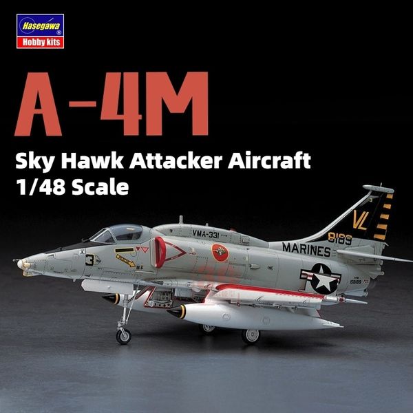 Flugzeugmodell Hasegawa 07233 Flugzeugmodell 1/48 A-4M Sky Hawk Attacker Flugzeugmodellbausätze für Modellbau Hobby Collection DIY 231017