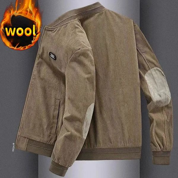 Giacche da uomo Coreano Moda Uomo Velluto a coste Pile Baseball maschile Vintage Harajuku College Cargo Cerniera Cardigan Bomber Giacche eleganti per uomo 231017