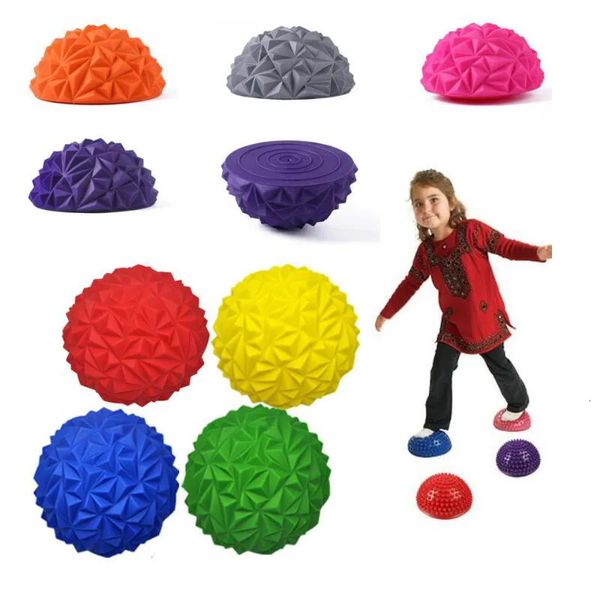 Andere Spielzeuge Sensorisches Trainingsgerät für Kinder Halbkugelförmige Massagematte Balanceball Taktiles Durian Fitness Yoga 231017