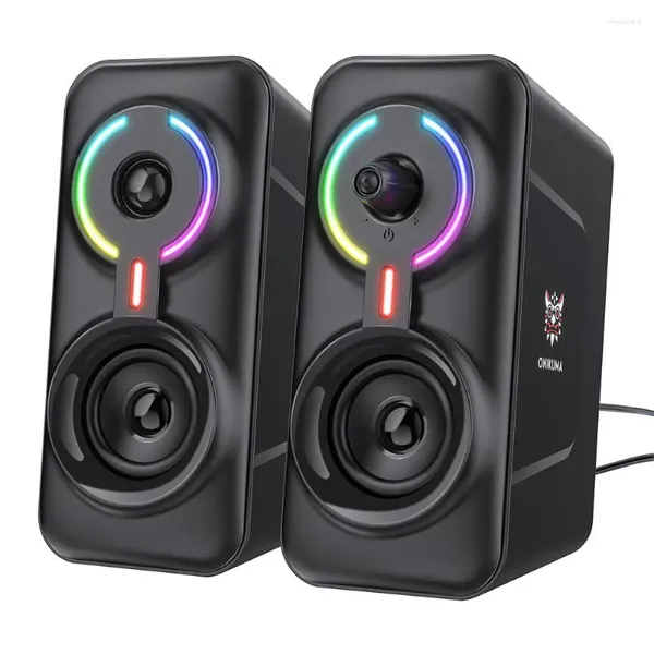 Kombination Lautsprecher Gaming Bluetooth-kompatibel Lautsprecher L6 Stereo LED Desktop Tragbare Subwoofer Audio Hochtöner 3,5mm Jack Für Pc Laptop