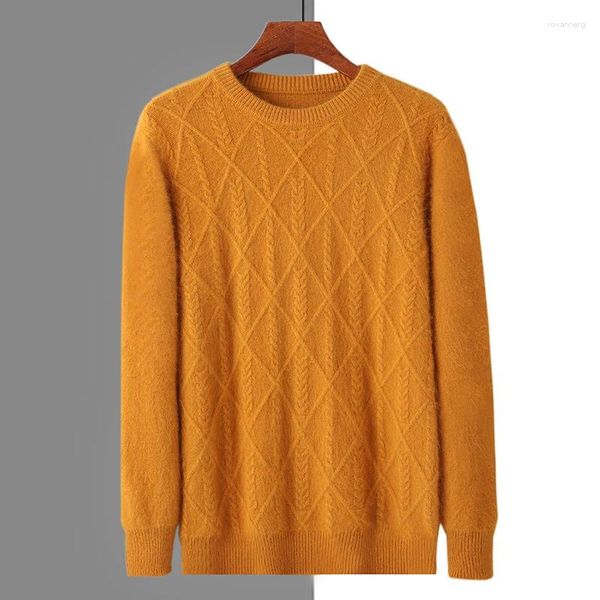 Männer Pullover Koreanischen Nerz Kaschmir Rundhals Diamant Twisted Pullover Hohe Luxus Und Bluse Herbst/Winter Pullover