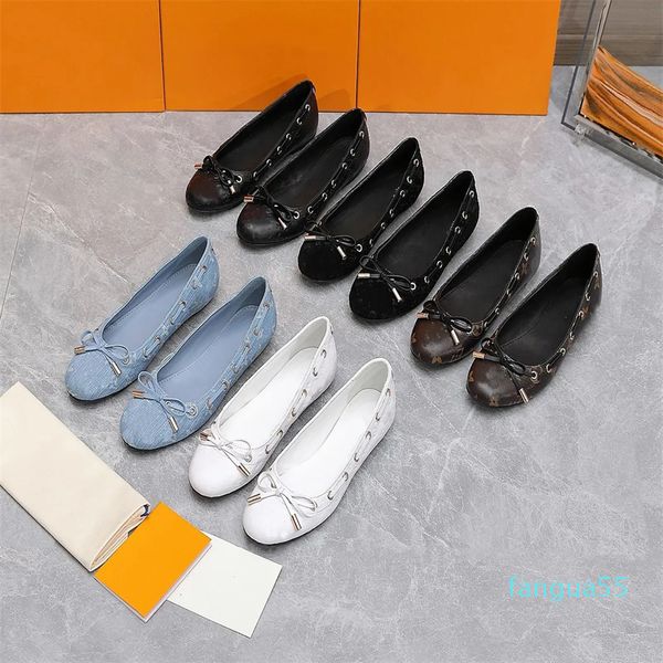 2023-Echt Leder Patchwork Frauen Hohe qualität fliege Flache Müßiggänger Schuhe Neue Ballerinas Kleid Schuhe Für Frauen Herbst Designer marke