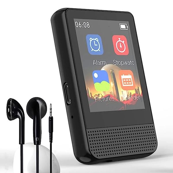 Lettori MP3 MP4 Lettore RUIZU M16 con altoparlante Bluetooth 50 Touch screen completo HiFi Metallo Mini Walkman portatile Radio FM Video Ebook 231018