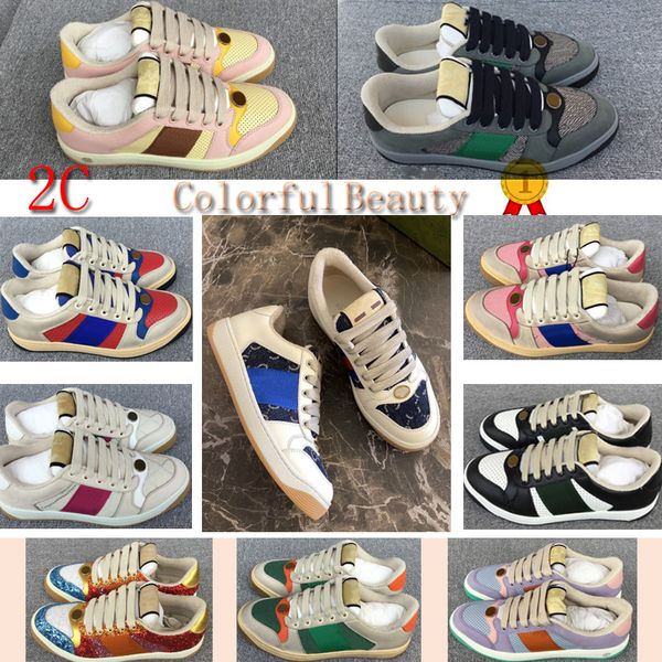 Scarpe adatte Lovelight Screener Mocassini Gussie Donna Uomo Crystal Womans Scarpe da ginnastica Sneakers Designer di marca Atriped Pelle sporca Zapato Taglia Eur 36-44