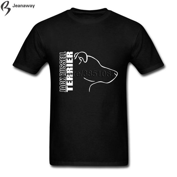 Herren T-Shirts Tops Frühling und Sommer JACK RUSSELL TERRIER Männer T-Shirt Kurzarm Rundhals Baumwolle Mode Design274c