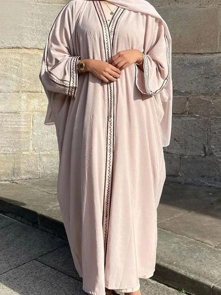 Abbigliamento etnico Eid Ramadan Abiti lunghi Abaya musulmano per le donne Abito Jalabiya Cardigan Abaya Kimono Abito marocchino Caftano Abiti eleganti