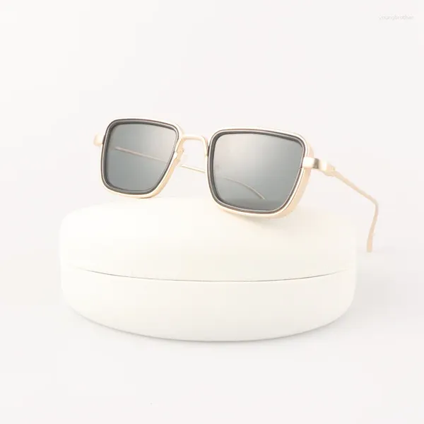 Солнцезащитные очки в стиле стимпанк квадратные женские винтажные брендовые дизайнерские солнцезащитные очки женская мода ретро классические металлические зеркала