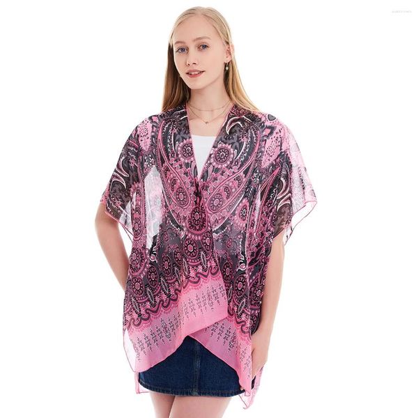 Sciarpe da donna in chiffon primavera e autunno stampa semplice sciarpa pashmina moda casual mutevole signora lunga senza elasticità scialle