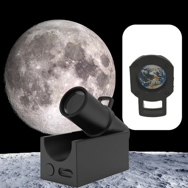 Şarap Gözlükleri Ay Projeksiyon Lambası Planet Projektör Arka Plan Atmosfer Dekorasyonu Led Gece Işık Çocuk Yatak Odası Ev Dekor Duvar Lambaları 231017