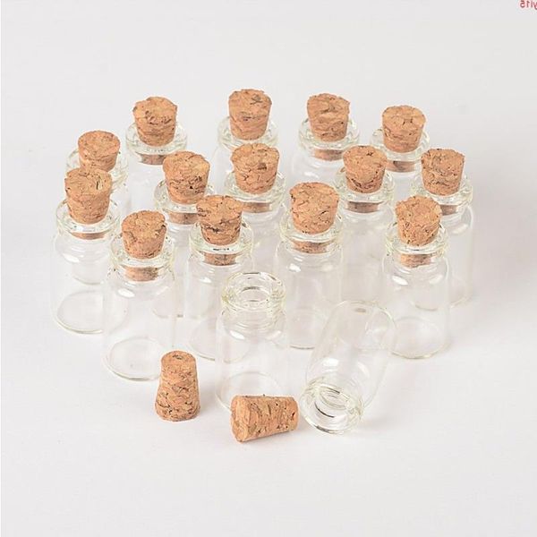 Atacado 1ml mini frascos de vidro com cortiça vazios minúsculos frascos transparentes 13*24*6mm 100 tamanhos boa quantidade upovu
