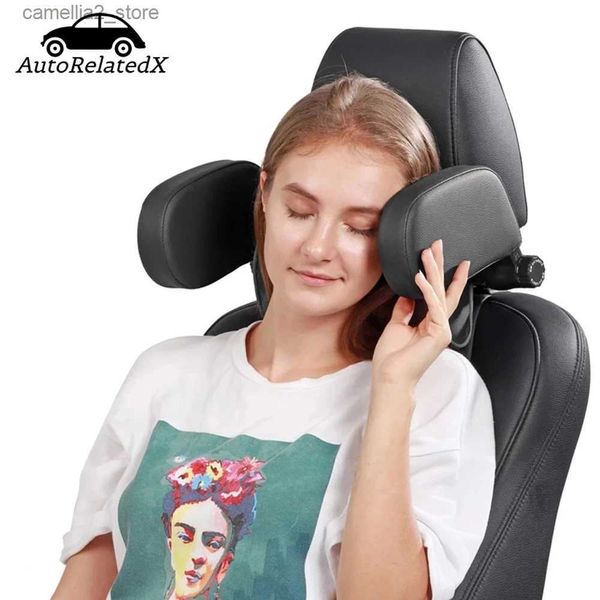 Cuscini di seduta Auto Collo Poggiatesta Cuscino Cuscino Seggiolino auto Memory Foam Pad Dormire Testa laterale Supporto telescopico sulla colonna vertebrale cervicale per adulti Bambino Q231019