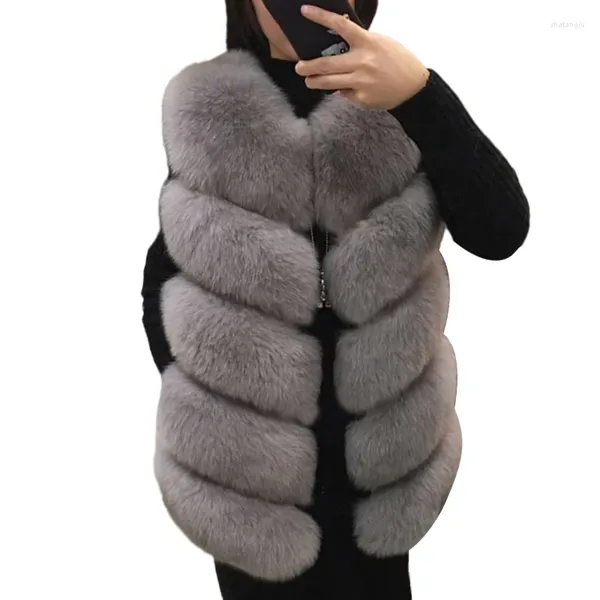 Pelliccia da donna WYBLZ Gilet invernale sintetico Cappotto da donna Giacca calda Capispalla oversize Donna morbida e soffice