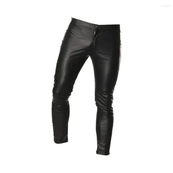 Herrenanzüge Metallic-Farbe Mann hoch taillierte Leggings enge Hosen Nachtclub