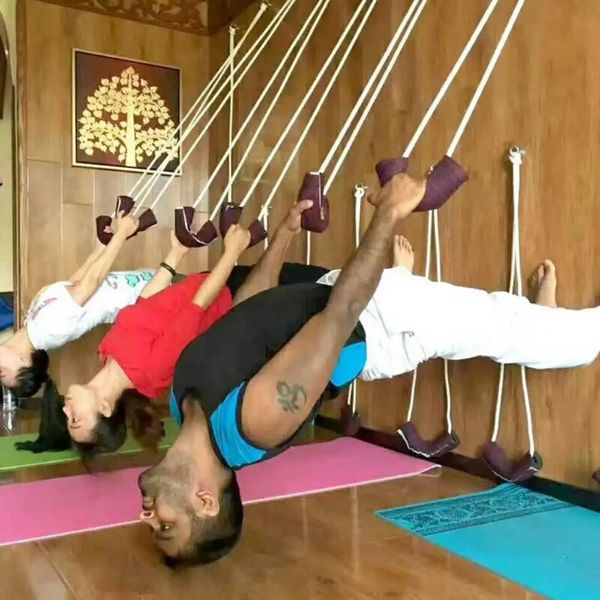 Fasce di resistenza Antigravit Iyengar Yoga Corda da parete Set completo Cordino ausiliario Cintura sospesa Sling 231017