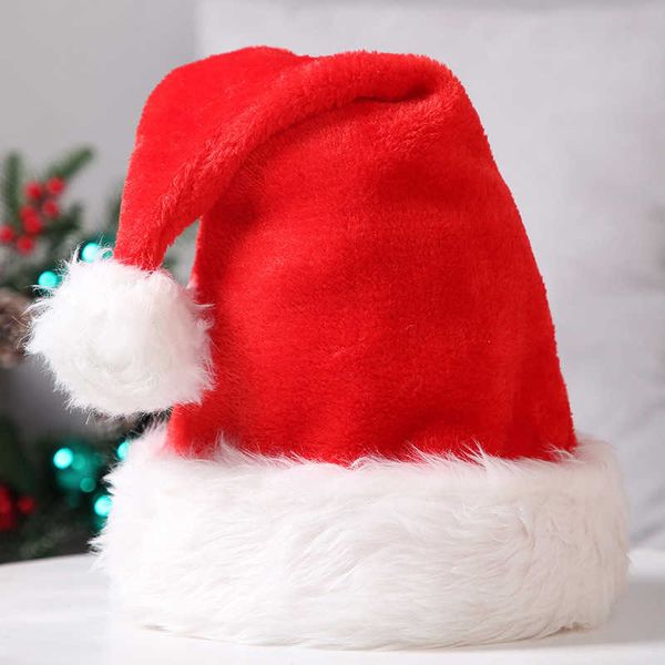 Cappello di Natale lungo peluche cappello per adulti e bambini decorazioni per oggetti di scena fotografici con atmosfera addensata di fascia alta