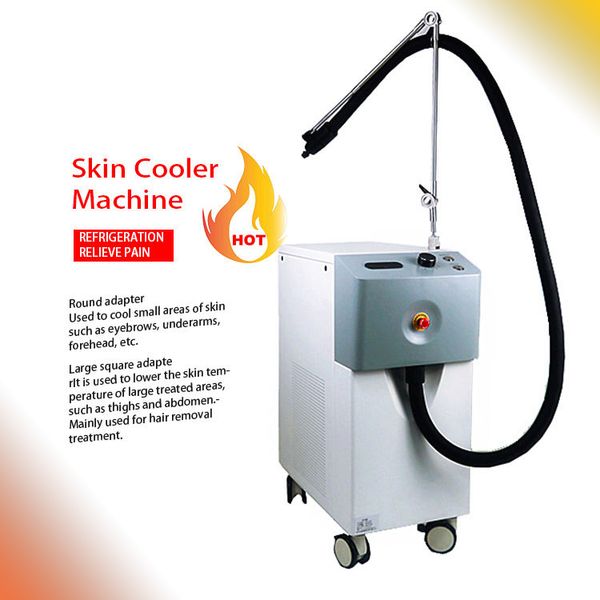 O conforto de baixo nível de ruído quente reduz a dor refrigerador de ar refrigerando a máquina do sistema da pele para tratamentos a laser refrigerar da pele do ar para o tratamento da beleza
