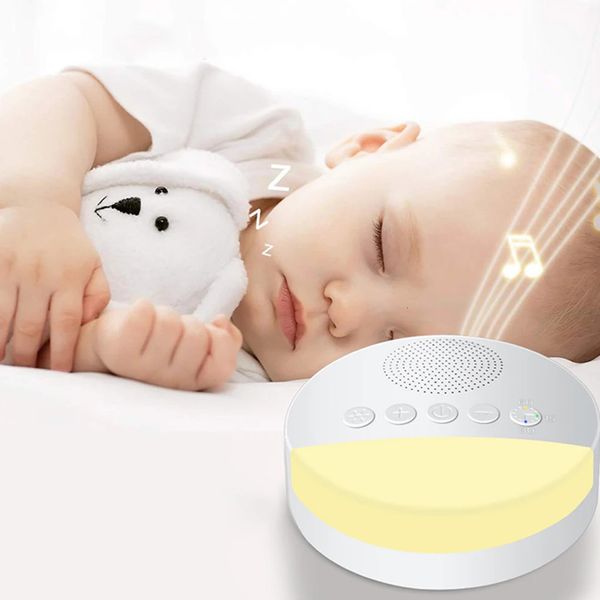 Novidade Itens Bebê Máquina de Ruído Branco USB Recarregável Temporizado Desligamento Sono Sound Player Night Light Timer 231017