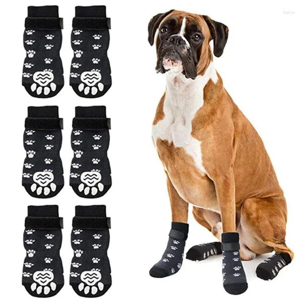 Hundebekleidung Haustiersocken Outdoor Anti-Rutsch-Drop-Schuhe Atmungsaktiver warmer Schutz Mittelgroße goldene Fell-Fußabdeckungen